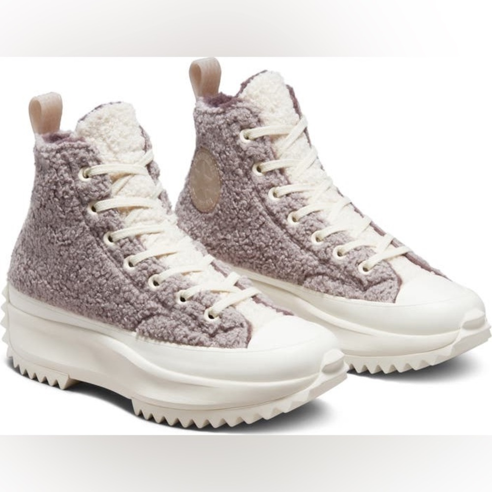 Converse Run Star Hike Platform Sherpa. Size 7.5 womens.